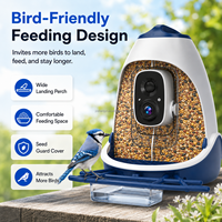 Mangeoire à oiseaux intelligente avec caméra, étanche IP65, longue autonomie de batterie, contrôle par application, vente en gros