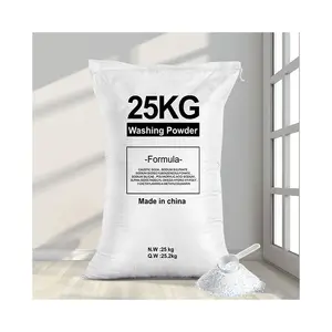 Lavandaria Detergente Em Pó A Granel 10-25kg Lavagem Limpo OEM Preço Barato Detergente Doméstico en polvo