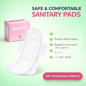 Toalla Sanitaria Hipoalergénica Ultrafina con Alas, Material de Algodón, Súper Absorbente y con Protección Contra Fugas para Uso Nocturno - Product Image 3