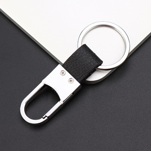 <span class=keywords><strong>Portachiavi</strong></span> in metallo con cinturino in pelle-moderno anello per auto minimalista da uomo, regali promozionali <span class=keywords><strong>aziendali</strong></span> - Product Image 4