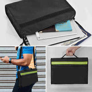 Feuerfeste Isolierte Silikon-Glasfaser Wasserdichte Modische Multifunktionale Große Kapazität Geld-Dokumententasche <span class=keywords><strong>Safe</strong></span> Box Geldbörse - Product Image 5