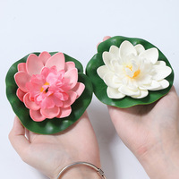 Fleurs de lotus artificielles éternelles et nénuphars en mousse PE, légères, faites à la main, pour la danse bouddhiste, les étangs et la décoration des poissons