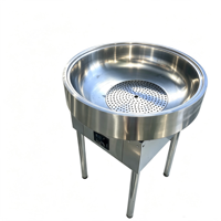 Friteuse électrique ronde en acier inoxydable Hansu 20L avec robinet de vidange d'huile, élément chauffant 6KW pour restaurant, restauration et usage domestique