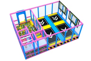 Terrain de jeux intérieur rectangulaire pour enfants et adultes en gros Parc de trampoline Équipement de divertissement pour le saut de forme physique en douceur Grand parc de trampoline - Product Image 4