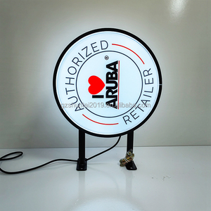 BS + tùy chỉnh Acrylic Logo Đăng quảng cáo LED hộp Đèn hình chữ nhật ngoài trời khung thép không gỉ hai bên khung nhôm - Product Image 2