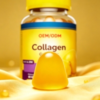 Compléments de collagène aromatisés au citron en gros, Gummies vitaminés pour adultes, Compléments alimentaires enrichis en zinc, OEM
