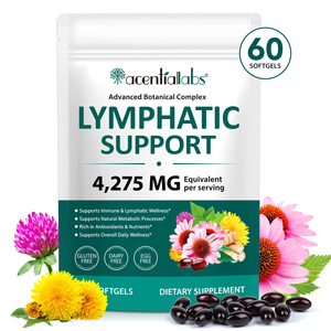 Acentiallabs Gélules Molles de Drainage Lymphatique Échinacée Pissenlit Soutien Immunitaire Détoxifiant Capsules Molles Lymphatiques pour Adultes - Product Image 1