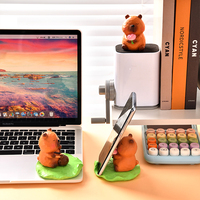 Neue Kreative Niedliche Cartoon Multi-Style Capybara Handyständer Harz-Figur Schreibtisch-Dekoration