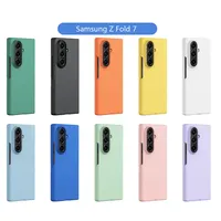   Coque de protection givrée effet peau pour Samsung Galaxy Z Fold 7 6 5 4 5G, coque rigide anti-chute avec grande fenêtre