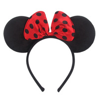 Serre-têtes mignons avec oreilles de souris et nœud pour filles, accessoires de cheveux de dessin animé au design adorable