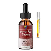 Ausreson OEM Ginseng Drops Complément Énergétique 10ml Extrait Liquide de Racine de Ginseng Rouge Coréen