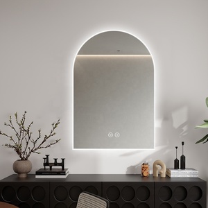 Espejo de baño iluminado con marco acrílico de arco con Interruptor táctil decoración del hogar para baño y uso en hoteles - Product Image 3