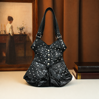 Sac à main de luxe de créateur pour femme, style veste, avec boutons en strass et perles, poignée supérieure et bandoulière