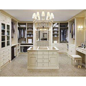 ตู้เสื้อผ้าแบบวอล์กอินทันสมัยเฟอร์นิเจอร์ห้องนอนแบบกำหนดเองหรูหราไม้สีขาวเดินในตู้เสื้อผ้าดีไซน์พร้อมอุปกรณ์เสริมสำหรับเสื้อผ้า - Product Image 3