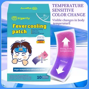 Color Changing Stickers Cold Compress Military Training Antipyretic Emergency Summer Heat Relief Physical Fever Cooling Patches