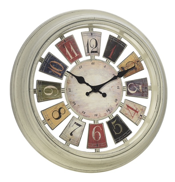 Vintage Design Art Digital Clock Large Display Antique European Style 16 Inch Plastic Wall Clock