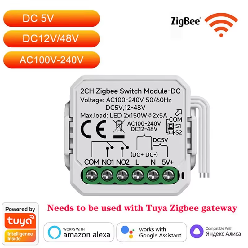Blanc 2CH zigbee DC5V 12-48V