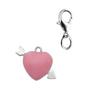 Ciondolo a forma di cuore spezzato 21x16 mm per creazione gioielli - Product Image 1