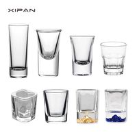 Verres à shot givrés personnalisés avec logo pour Tequila, 1,2-2 oz, pour fêtes modernes, impression feuille d'or, verre à shot à sublimation pour expresso