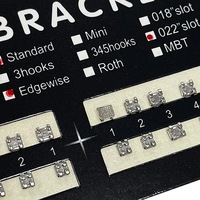 Brackets orthodontiques en métal Mini Roth à base en maille, avec fente 022 ou 018, pour orthodontistes, matériel dentaire, crochet 345