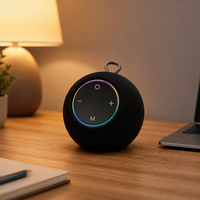 Speaker Nirkabel Bluetooth Speaker Lucu Desktop Luar Ruangan Home Theater Sisipkan Kartu Mini Bulat FM/BT/TWS/USB