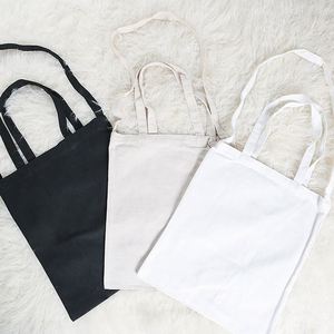 Blank Cotton <b>Canvas</b> Shopping <b>Handbag</b> Tote Bag - Product Image 2