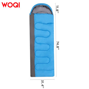 Sac de couchage enveloppant Woqi bleu ciel 1,3 kg léger respirant en polyester pour adultes camping randonnée backpacking - Product Image 3