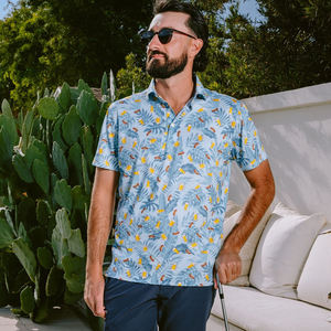 Golf imprimé de luxe 220 Gsm pour Polo T-Shirt Logo brodé personnalisé 92% Polyester 8% Spandex Slim Bière du fabricant - Product Image 1