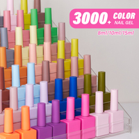 Vente en gros d'usine sans HEMA 300 couleurs vernis à ongles en gel végétalien vernis Uv ensemble de vernis à gel Kit de marque privée 15ml pour salon de manucure