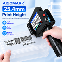 Imprimante à jet d'encre portable semi-automatique 25,4 mm 600 DPI |   Imprimante d'étiquettes de codes QR à séchage rapide 12,7 mm, directement de l'usine