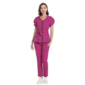 Uniformes <span class=keywords><strong>de</strong></span> tela Antifluidos Scubs Medical Scrub Enfermera Conjuntos <span class=keywords><strong>Doctor</strong></span> Uniformes Para Mujer Hospital Uniform Set - Product Image 1