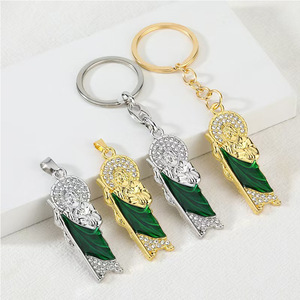 Llavero Religioso de <span class=keywords><strong>Santiago</strong></span> de la Comunión de <span class=keywords><strong>Santiago</strong></span>, Llavero Católico de Esmalte con Pedrería, Regalo de Recuerdo para Peregrinos del Camino de <span class=keywords><strong>Santiago</strong></span>, Venta al por Mayor - Product Image 3