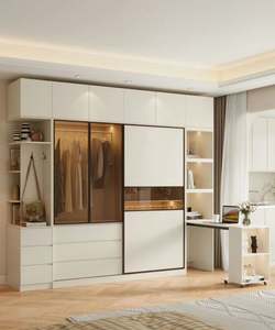 Armario de Almacenamiento para Dormitorio de Diseño Moderno en Madera Blanca, Armario Modular de Alta Gama - Product Image 4