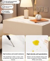 Table de chevet intelligente du fabricant avec chargement sans fil, 2 tiroirs, verrouillage par empreinte digitale, éclairage LED, meuble de chambre à coucher