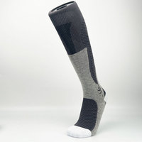 Chaussettes de compression sportives grises personnalisées pour hommes et femmes, confortables, respirantes, compression graduée, athlétiques, OEM
