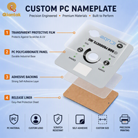 Autocollant de plaque signalétique étanche en PVC, PC, PMMA avec adhésif 3M, étiquette de recouvrement d'écran personnalisée, panneau d'affichage pour appareil électronique, couleurs personnalisées