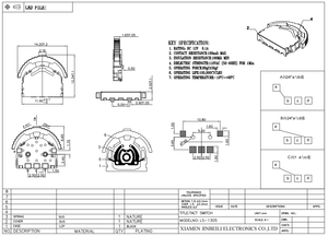Jinbeili LS-1305 interrupteur à 3 voies interrupteur tactile interrupteur SMT Type 1000000 Cycles de fonctionnement longue durée de vie test bouton tactile intelligent sorcière - Product Image 4