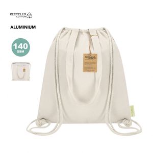 Nueva Bolsa de Lona Promocional con Cordón, Diseño Serigrafiado, 140g/m2 Algodón con Interior Reforzado de Aluminio - Product Image 1