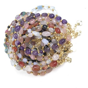 Irregular Natural Stone <strong>Bracelet</strong> 6-8MM <strong>Beads</strong> Lobster Clasp <strong>Bracelets</strong> for Women Men Adjustable Healing Crystal Chakra Jewelry - Product Image 4