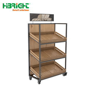Bằng gỗ bánh mì <span class=keywords><strong>Rack</strong></span> hiển thị multilayers siêu thị khuyến mãi kệ cho chuyên nghiệp bánh - Product Image 2