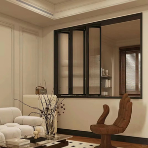 As2047 thông minh cơ giới tự động nhôm không khung gấp cửa sổ kính cửa dọc mở nhà bếp sử dụng chống trộm - Product Image 3