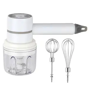 KC certified High Quality Wholesale Usb Charge Cake Egg Beater Machine Electric Big Hand Mixer With Chopper