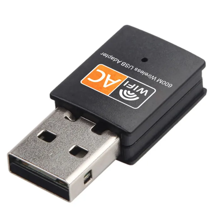 Dongle nirkabel mini 2.4g/5g, penerima adaptor USB WiFi dual band 600mbps wlan, antena adaptor pc kartu jaringan