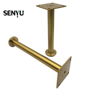 Pieds de table en métal doré SENYU, base ronde, socle pour table à manger, table basse, bureau - Product Image 3