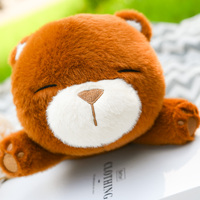 Faible MOQ pour la personnalisation : Adorable ours en peluche couché, super doux et moelleux, ours en peluche brun, animal en peluche en gros