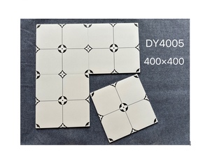 Azulejos negros de porcelana esmaltada rústica marroquí, azulejos sólidos antibacterianos para aplicaciones hoteleras para baños y suelos - Product Image 1