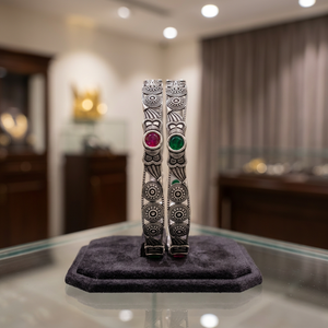กำไลเงินแท้ดีไซน์ทันสมัยเรียบหรูมีการชุบดำน้ำหนัก20.2กรัมกำไลสุดชิค - Product Image 2