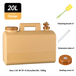 Seau portable en plastique PE de qualité alimentaire pour le camping et la randonnée, grande capacité 20L, étanche, pour le stockage d'eau domestique - Product Image 6