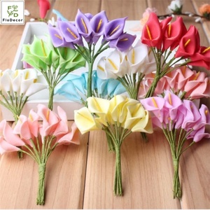 En gros pas cher 144 pièces/sac 2cm mousse artificielle PE Mini Calla Lily tête de fleur pour bricolage couronne <span class=keywords><strong>mariage</strong></span> gâteau boîte décoration - Product Image 6