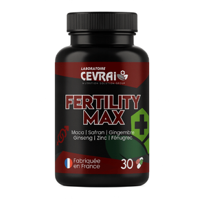 Suplemento Herbal de Maca, Azafrán, Jengibre y Zinc para Mejorar la Fertilidad Masculina - Marca Laboratoire Cevrai, Sin OMG, Suministro para 30 Días - Product Image 1